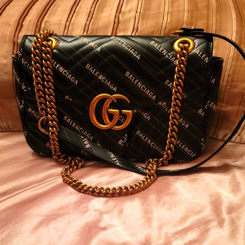 Gucci Balenciaga Marmont Handbag- Limited Edition 'Hacker' Collaboration